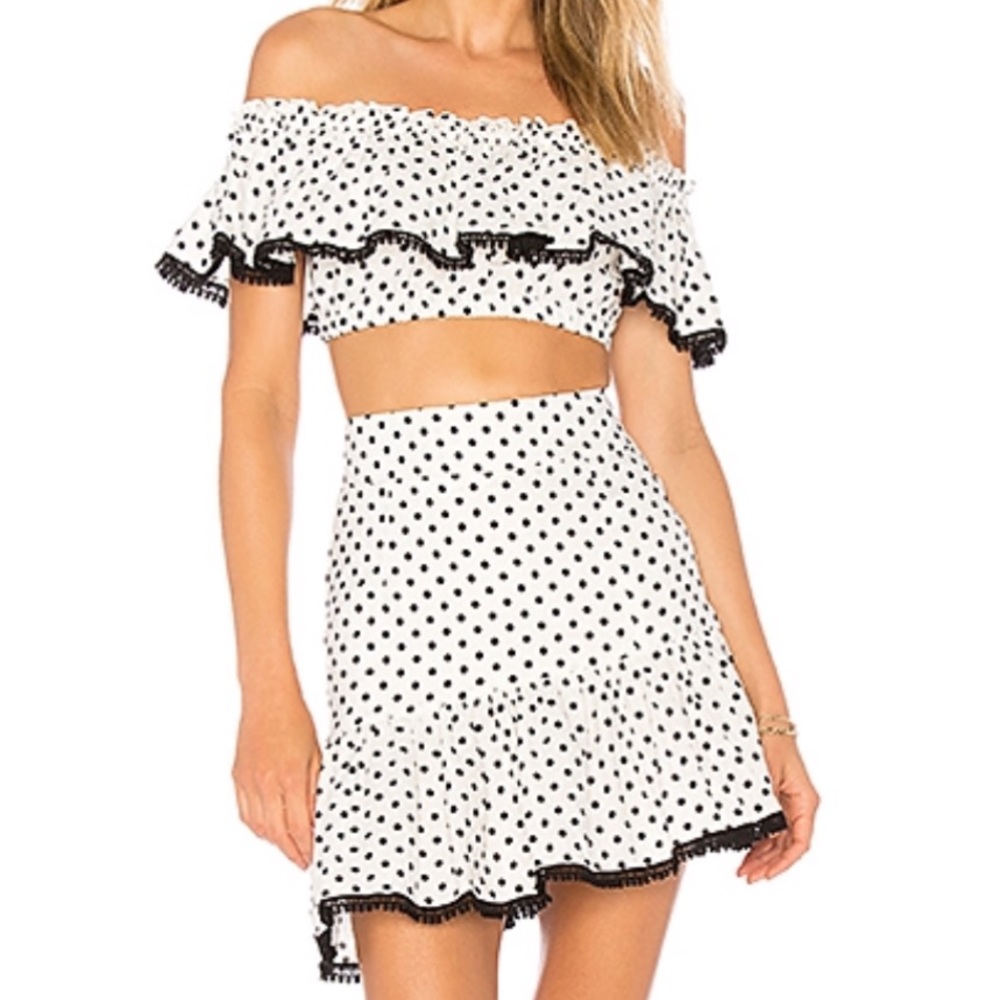 Black polka dot crop top by Suboo💞